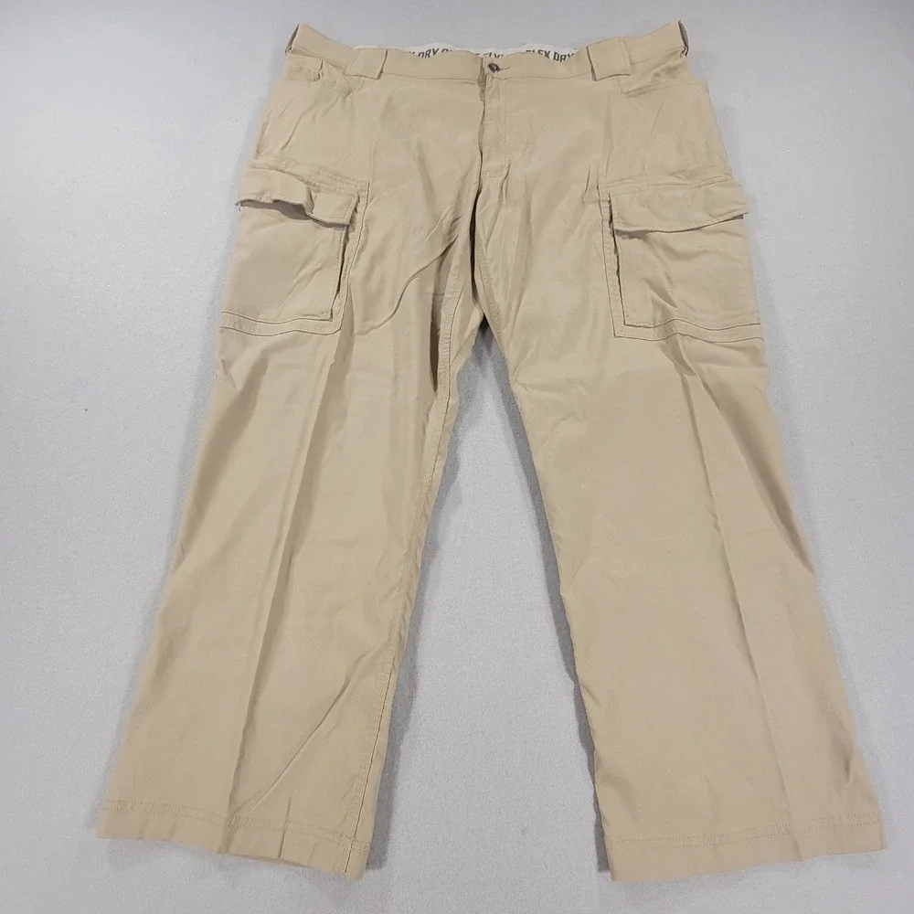 Duluth Trading Flex Dry On The Fly Cargo Pants Khaki Relaxed Fit Men's 46x30